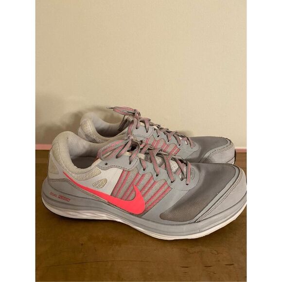 Nike size 9 womens dual fusion running shoes sneakers grey pink athletic - Picture 2 of 7